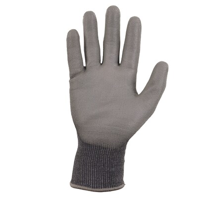 Ergodyne ProFlex 7044 PU Coated Cut-Resistant Gloves, ANSI A4, Gray, Medium, 12 Pair (10483)