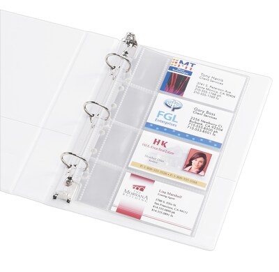Avery Business Card Sheet Protectors, 5.5" x 8.5", Clear, 5/Pack (76025)