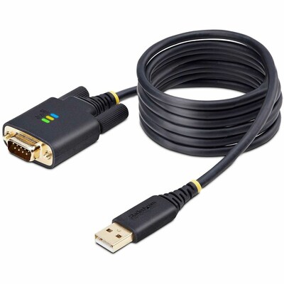 StarTech 6.6 ft. USB-A to DB9 RS232 Cable, Male to Male, Black (1P6FFC-USB-SERIAL)