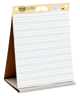 Post-it Easel Pads 566PRL Self Stick Wall Easel Primary Ruled Pad, 20w x  23h, White, 20 Sheets, 2/Pack