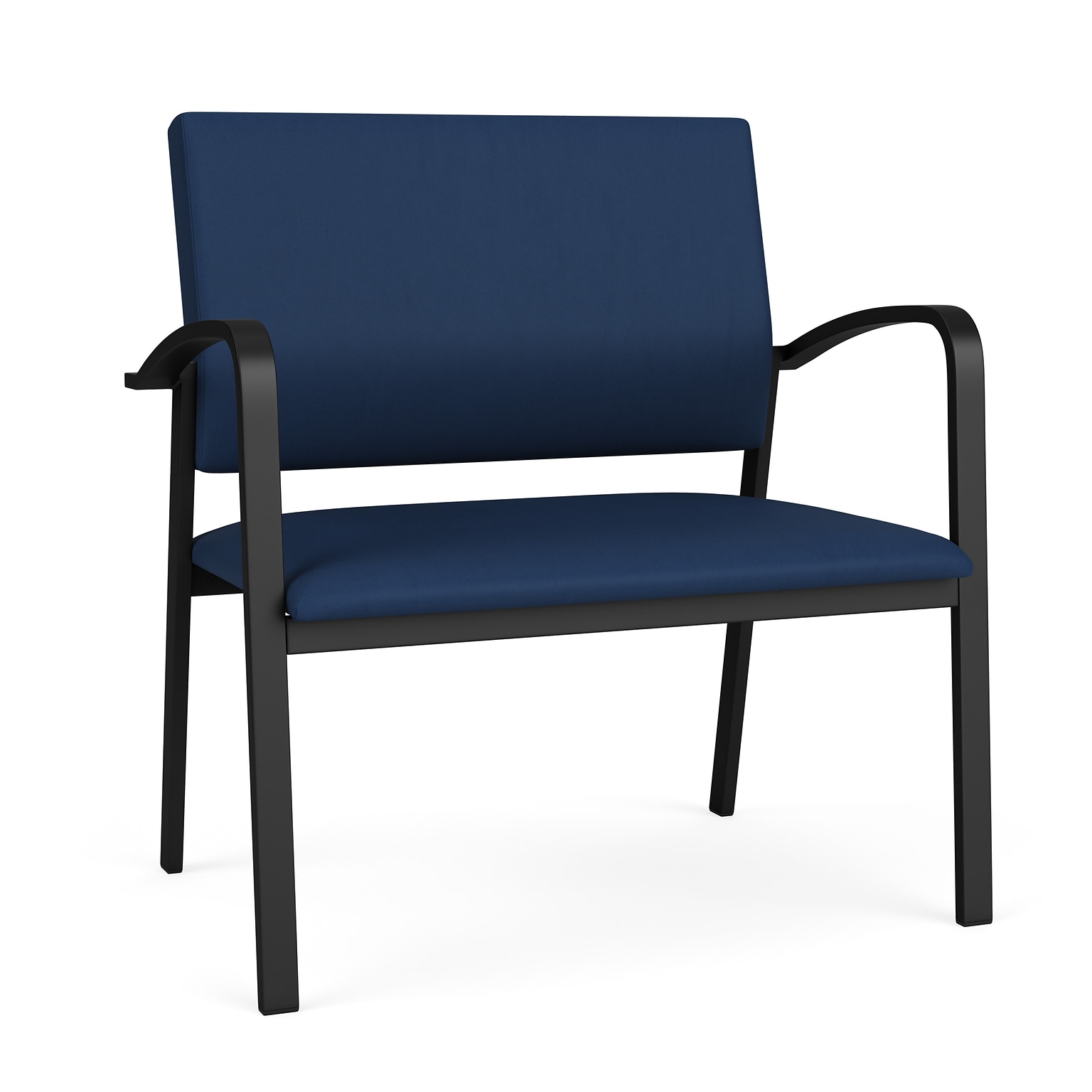 Lesro Newport Bariatric Vinyl Guest Chair, Patriot Plus Imperial Blue/Black (NP1401.SBK-01PPIB)