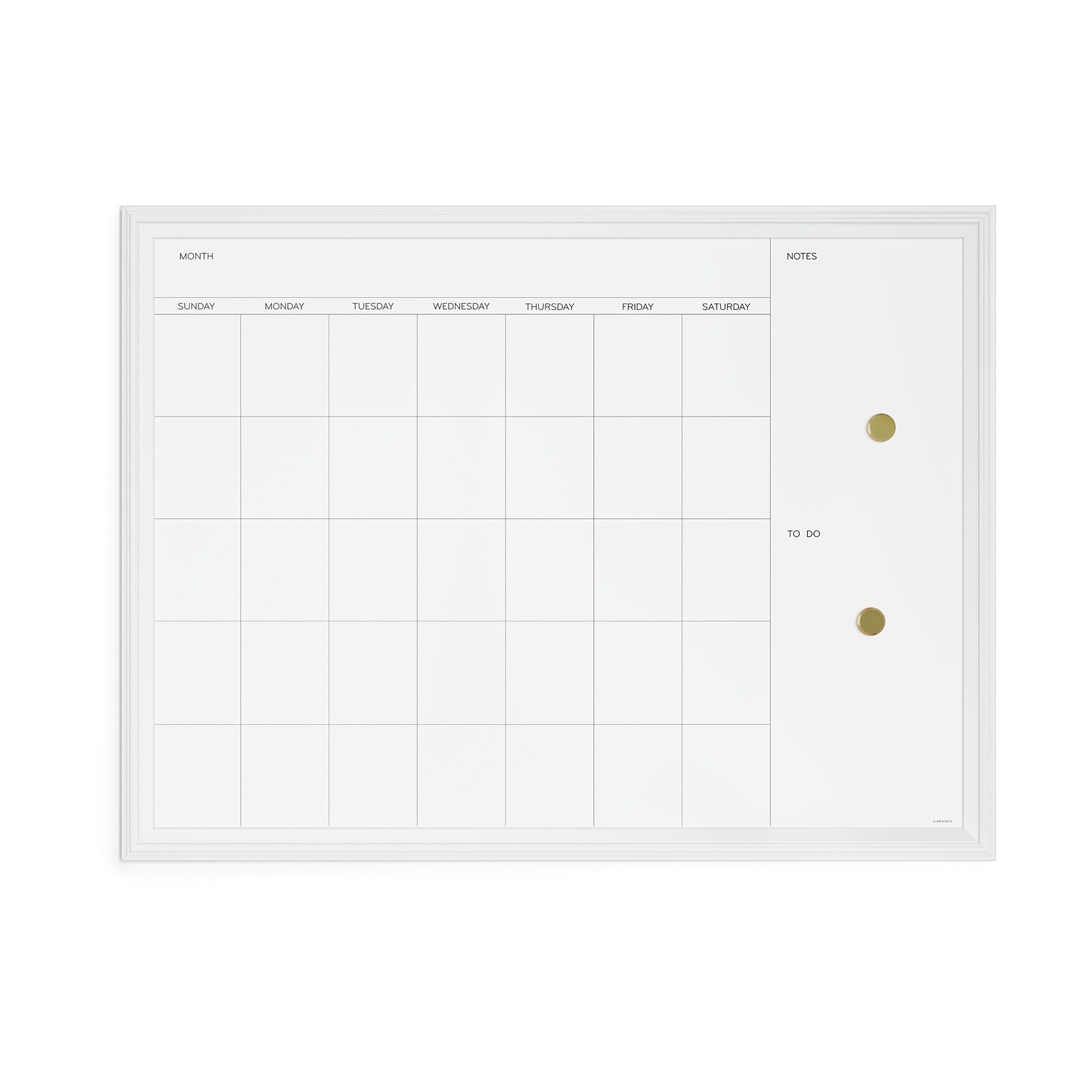 U Brands Magnetic Dry-Erase Whiteboard, Fiberboard Frame, 30 x 40 (2918U00-01)