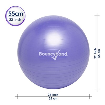 Bouncy Bands Balance Ball, 55cm, Purple (BBAWBS55PU)