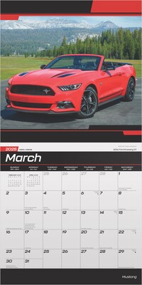 2025 BrownTrout Ford Mustang 12" x 12" Monthly Wall Calendar (9781975479732)