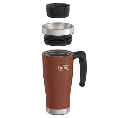 Thermos Icon Stainless Steel Vacuum Insulated Travel Mug, 16 oz., Saddle, (THRIS1002SD4)