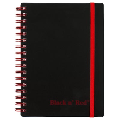 Black N Red 1-Subject Professional Notebooks, 3.75 x 5.625, Wide Ruled, 70 Sheets, Black (JDKF670