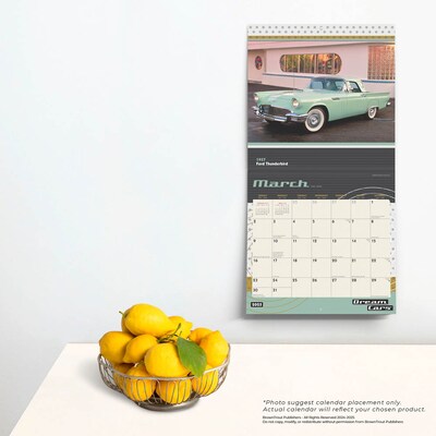 2025 Motor Club Dream Cars 12" x 24" Monthly Square Wall Calendar, (9781975479619)