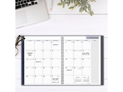 2025 AT-A-GLANCE DayMinder 8.5" x 11" Weekly & Monthly Appointment Book, Poly Cover, Gray (GC520-07-25)