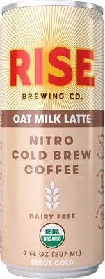 RISE Brewing Co. Oat Milk Latte Nitro Cold Brew Coffee, 7 oz., 12/Carton (FG-SS-005-007-012)