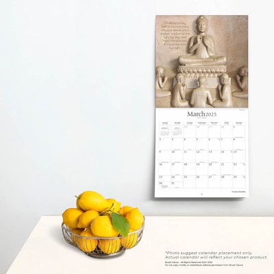 2025 Brush Dance Timeless Buddha 12" x 12" Monthly  Wall Calendar (9781975478674)