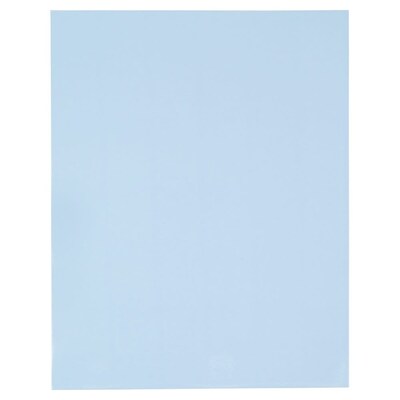 JAM Paper Laminated Two-Pocket Glossy Presentation Folders, Baby Blue, 6/Pack (31225346U)