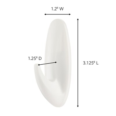 Command Medium Decorative Hooks, 3 lb., White, 13/Pack (17081-13N)