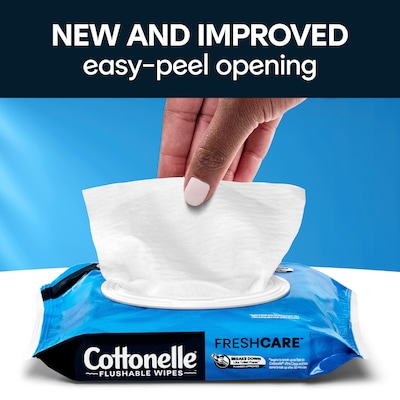 Cottonelle Flushable Wet Wipes, 42 Wipes/Pack, 2 Pack (35970) | Quill.com
