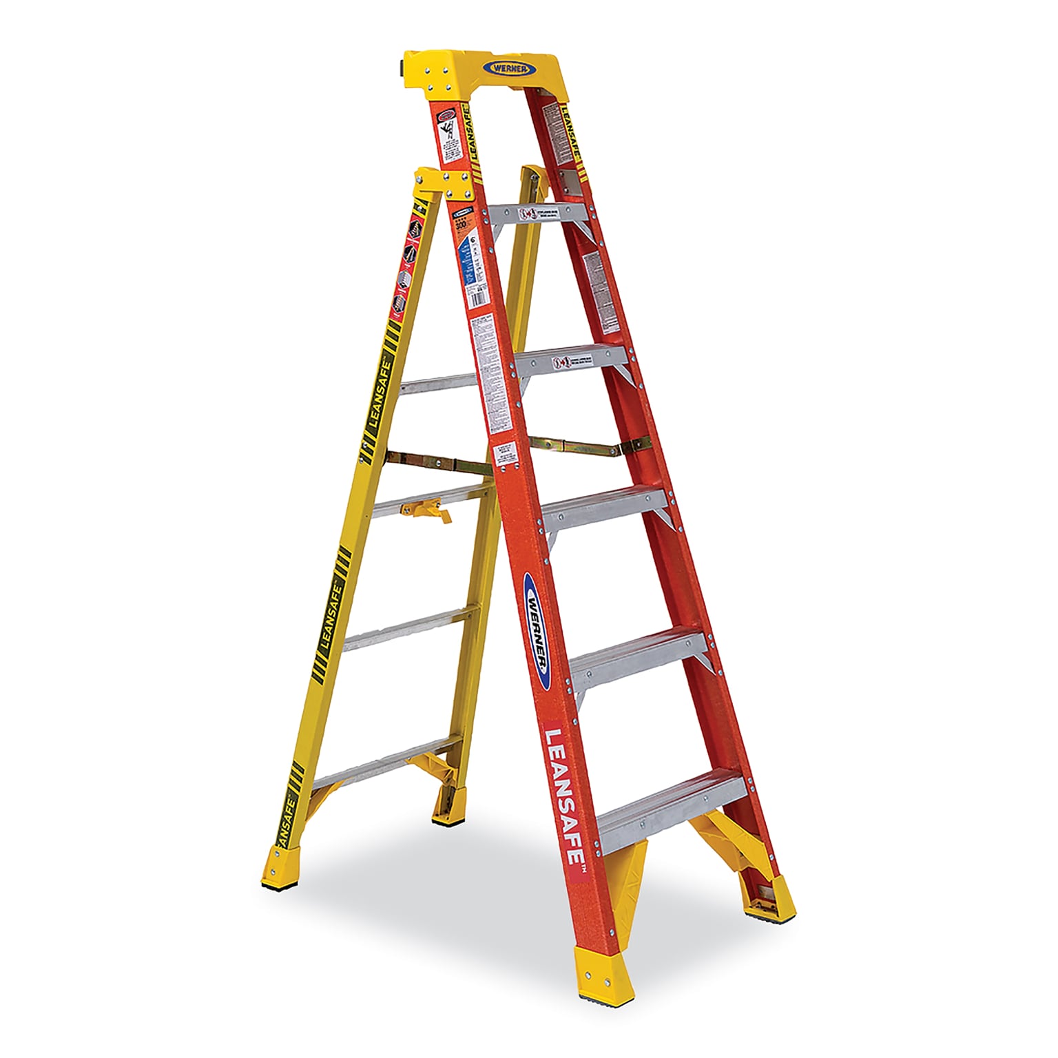 Werner 6 Fiberglass Leaning Ladder, 300 lbs. Capacity (L6206)