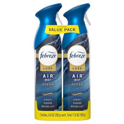 Febreze AIR Freshener Aerosol, Ocean Scent, 8.8 oz. 2/Pack (48312)