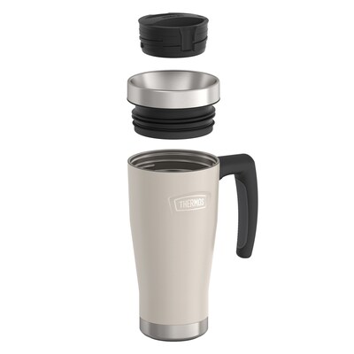 Thermos Icon Stainless Steel Vacuum Insulated Travel Mug, 16 oz., Sandstone, (THRIS1002SN4)