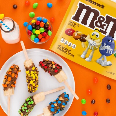 M&M's Party Size Peanut Milk Chocolate Candy Pieces, 38 oz. (MMM55116)