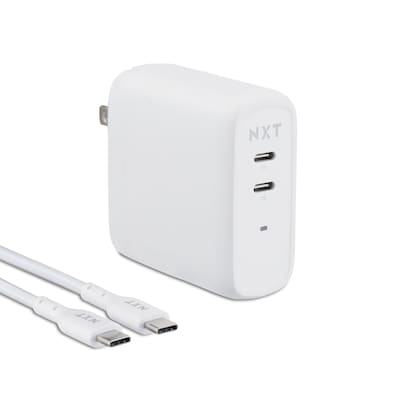 NXT Technologies™ Universal USB-C Wall Charger with USB-C Cable, White (NX60448)