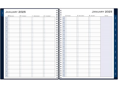 2025 Blue Sky 8.5 x 11 Weekly & Monthly Appointment Book, Plastic Cover, Navy (148658-25)