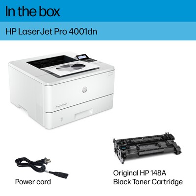 HP LaserJet Pro 4001dn Black & White Printer, Best for Office (2Z600F)