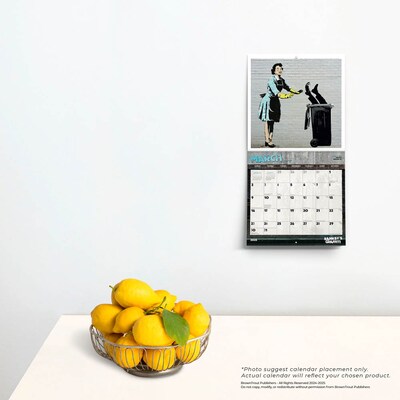 2025 BrownTrout Banksy's Graffiti 7" x 7" Monthly  Wall Calendar (9781975479510)