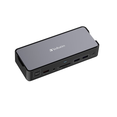 Verbatim USB-C Pro Universal 15-in-1 Docking Station for Windows 11/10/8, MacOS x 10.4 or above Lapt