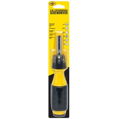 Pennzoil 6-In-1 Interchangeable Screwdriver, 12/Pack, 6 Packs/Carton (14752)