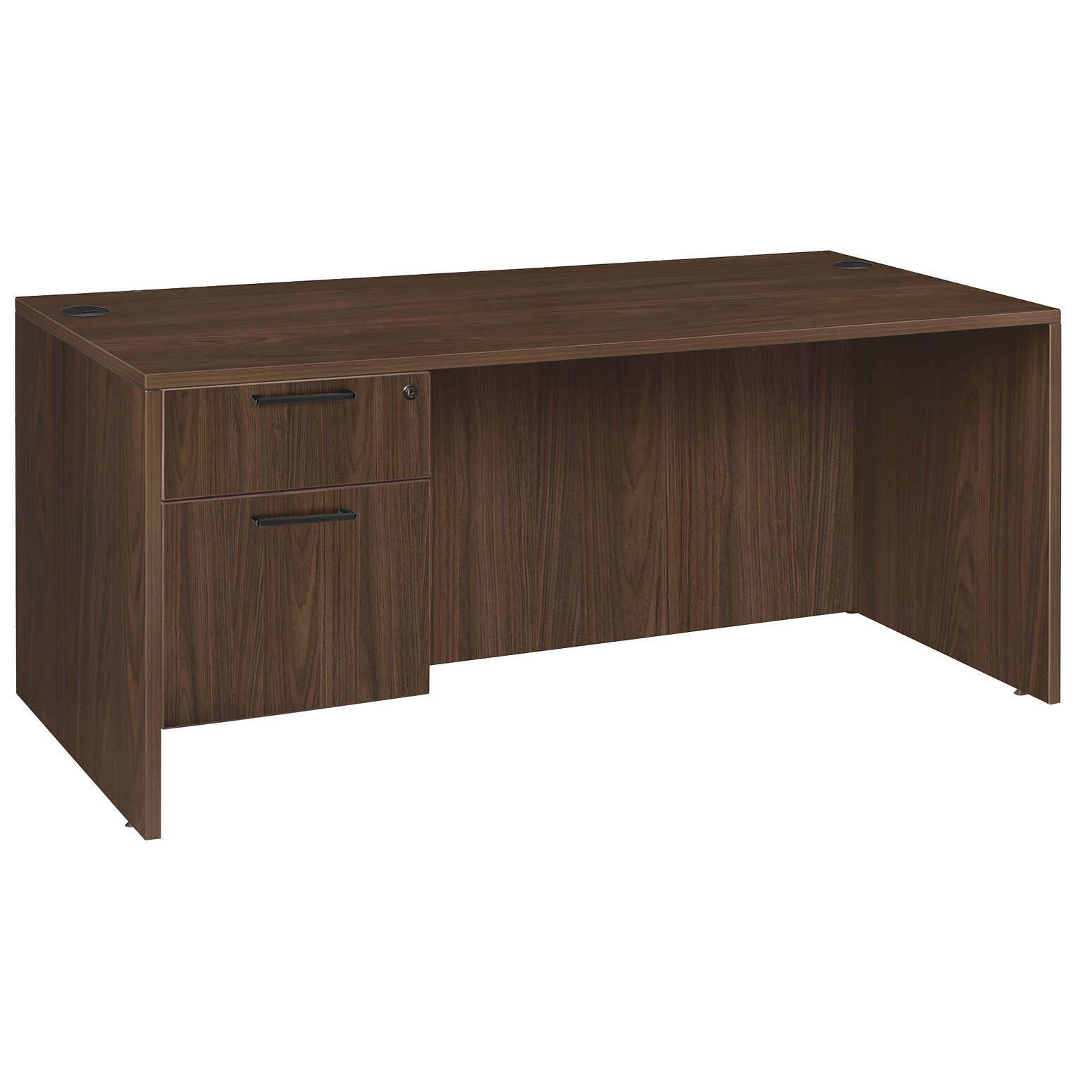 Regency Legacy 60 x 30 in. Executive Desk with Single Pedestal Drawer Unit, Neo Walnut (LSP6030NW)