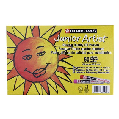 Sakura Cray-Pas Junior Artist Oil Pastels, 48 Assorted Colors, 50/Set, 2 Sets (SAKXEP50-2)