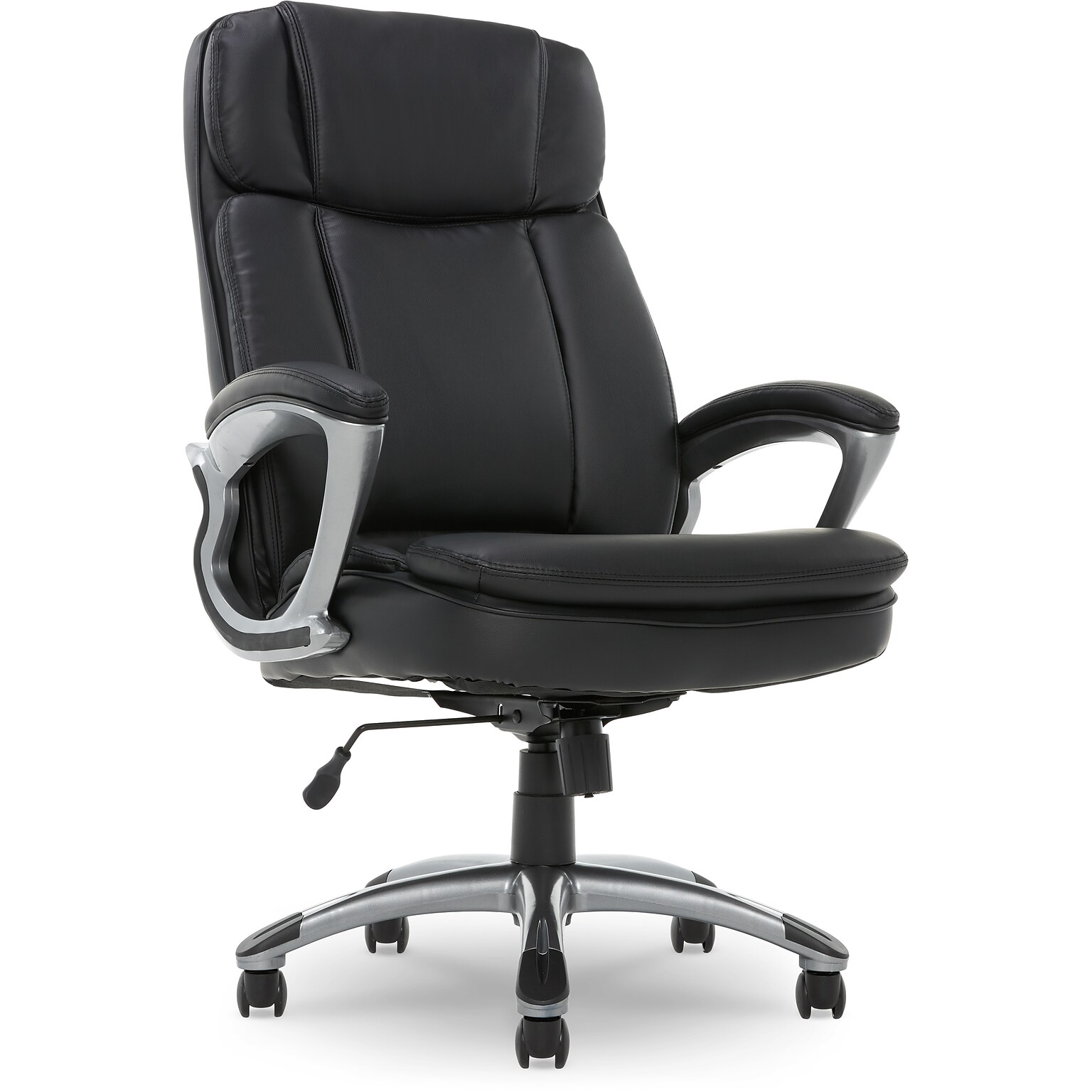 Serta Big & Tall Ergonomic Faux Leather Executive Big & Tall Chair, 350 lb. Capacity, Black (43675OSS)