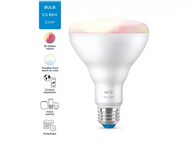 WiZ 65W Equivalent BR30 LED Smart Bulb, White  (603456)