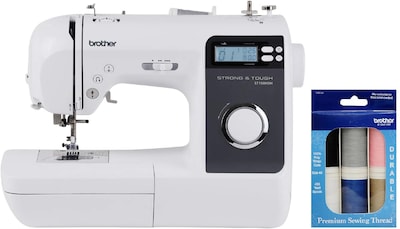 Brother Strong & Tough Electronic Sewing Machine with 6-Piece Premium Sewing Thread Pack (ST150HDHSE