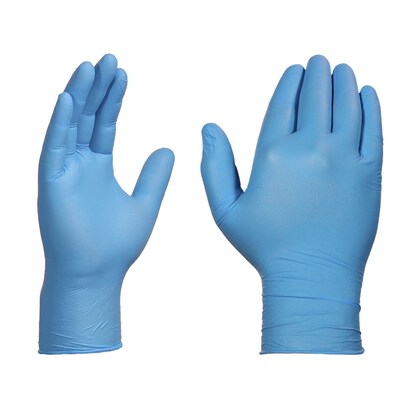 Ammex X3 Nitrile Gloves, Medium, Blue, 100/Box (X344100)