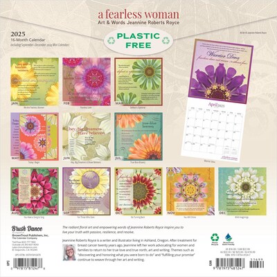 2025 Brush Dance A Fearless Woman 12 x 24 Monthly Square Wall Calendar, (9781975481247)