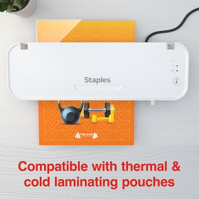 Staples Thermal & Cold Laminator, 9.5" Width, White (5738801/5738802)