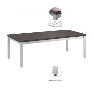 Bush Business Furniture Arrive 48"W x 23"D Coffee Table, Storm Gray (AVT148SG)