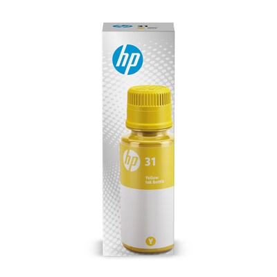 HP 31 Yellow Standard Yield Ink Tank Bottle, Print Up to 8,000 Pages Refill (1VU28AN)