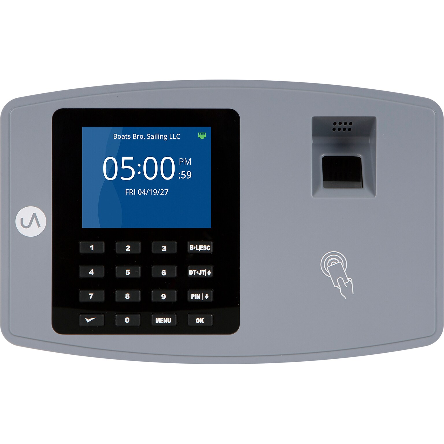 uAttend Fingerprint Time Clock System, Gray/Black (BN6000)