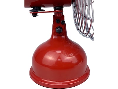 Good Housekeeping 5" Oscillating Portable Fan, 1-Speed, Red/Silver (92521)