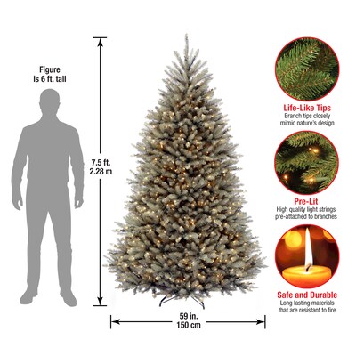 National Tree Company Dunhill Fir® Artificial Christmas Trees DUBH3-75LO-S6