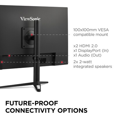 ViewSonic OMNI 27" 180 Hz LCD Gaming Monitor, Black (VX2728J-2K)