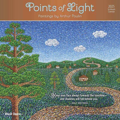 2025 Brush Dance Points of Light 12 x 24 Monthly Square Wall Calendar, (9781975481230)