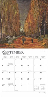 2025 BrownTrout Vincent van Gogh 12" x 12" Monthly Wall Calendar (9781975477929)