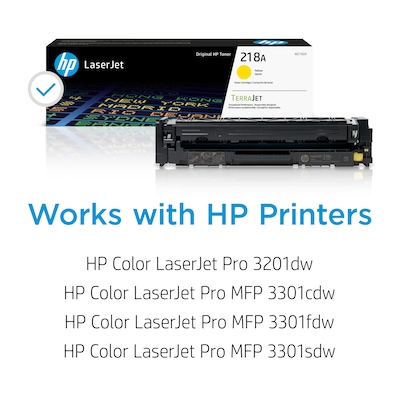 Original HP 218A Yellow Toner Cartridge (W2182A), print up to 1,200 pages
