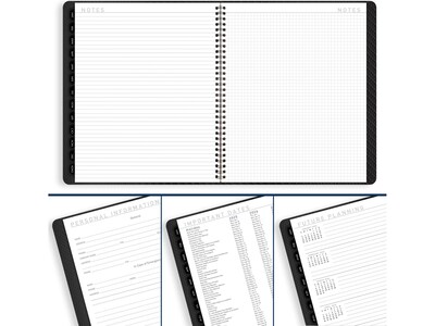 2025 AT-A-GLANCE Contemporary 9" x 11" Monthly Planner, Faux Leather Cover, Charcoal (70-260X-45-25)