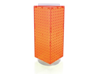 Azar 21" x 8" Pegboard 4-Sided Revolving Counter Display, Orange, Each (703385-ORG-4C24)