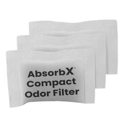 iTouchless AbsorbX Trash Can Compact Odor Filter Replacements, 3/Pack