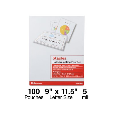 Letter Size 5mil Adhesive Backed Laminating Pouch Sheets Laminate