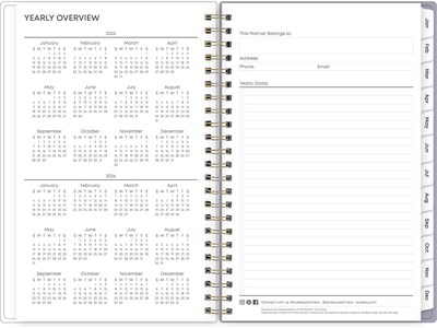 2025 Blue Sky Tula 5" x 8" Weekly & Monthly Planner, Plastic Cover, Multicolor (143974-25)