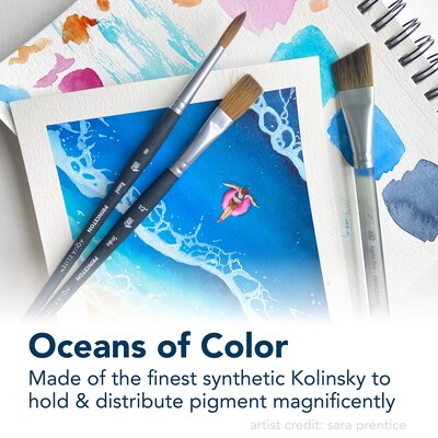 Princeton Aqua Elite Short Handle Watercolor Synthetic Round Brush (PBXP4850R10)